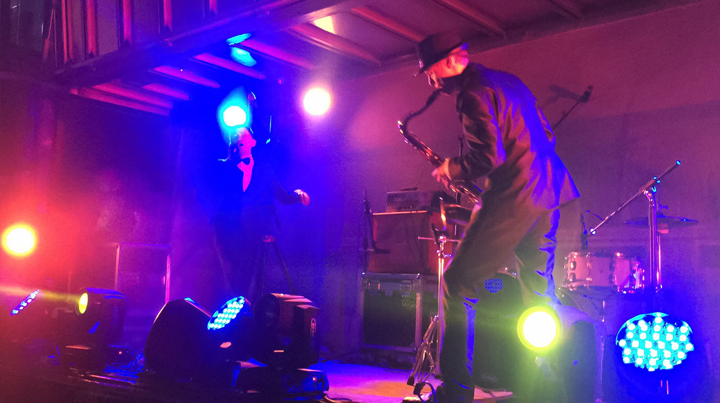 Sound hired at a live music event.